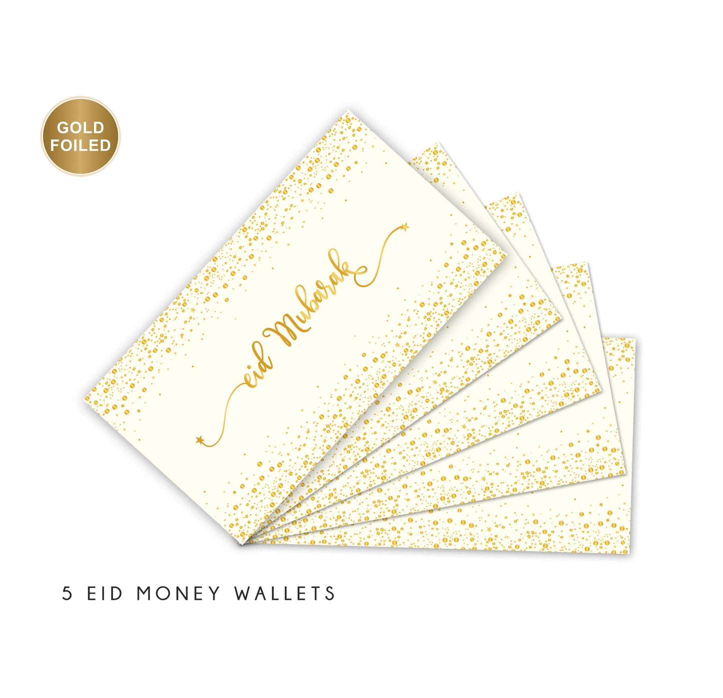 Eid Mubarak Money Wallets - Pack of 5