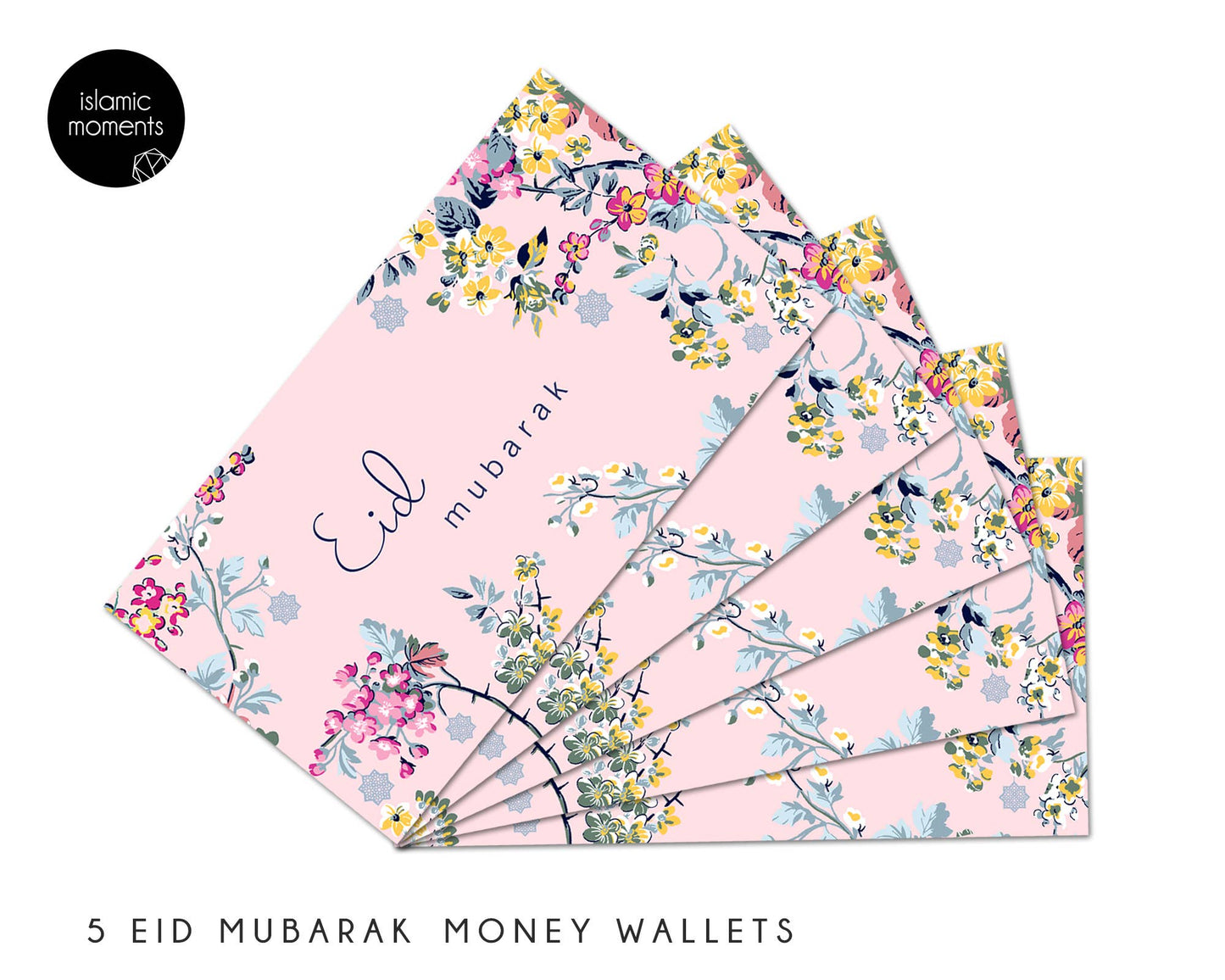 Eid Mubarak Money Wallets - Pack of 5